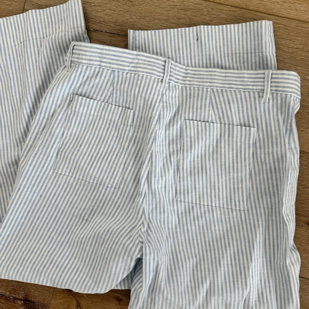 Frank & Eileen Light Blue Striped Wide Leg Pants - Picture 5 of 5